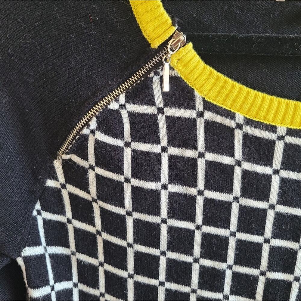 Ellen Tracy Black And White Sweater Dress XS‎ - Picture 5 of 13